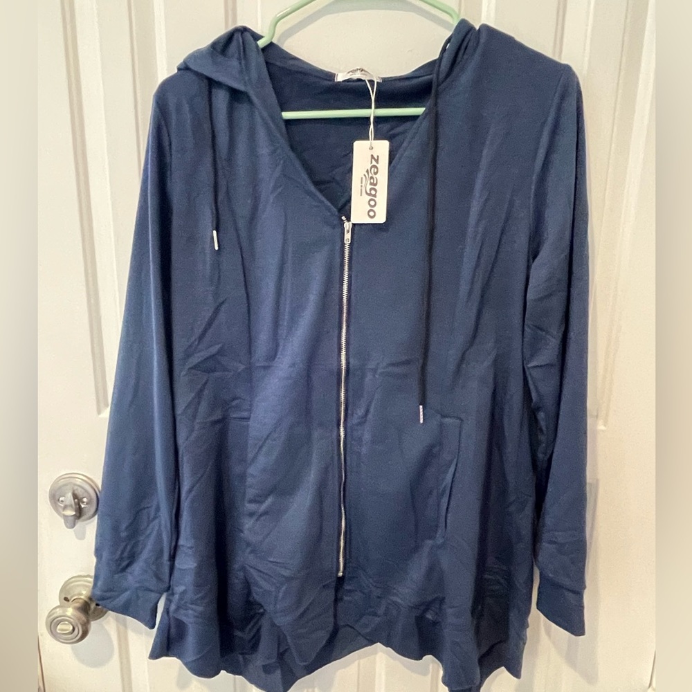 NWT Unique Blue Hoodie - Medium